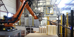 Robot double dépalettiseur de bobines